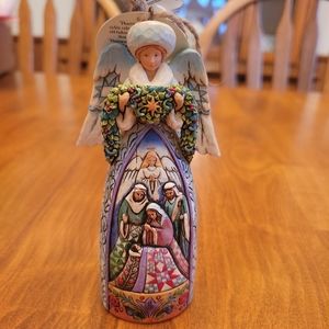 Jim Shore Winter Angel Nativity Hanging Ornament